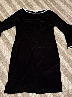union jack bodycon dress Ladies robe été comfortable microfibre yarn Black Mesh Long Sleeves Size:16 / 33